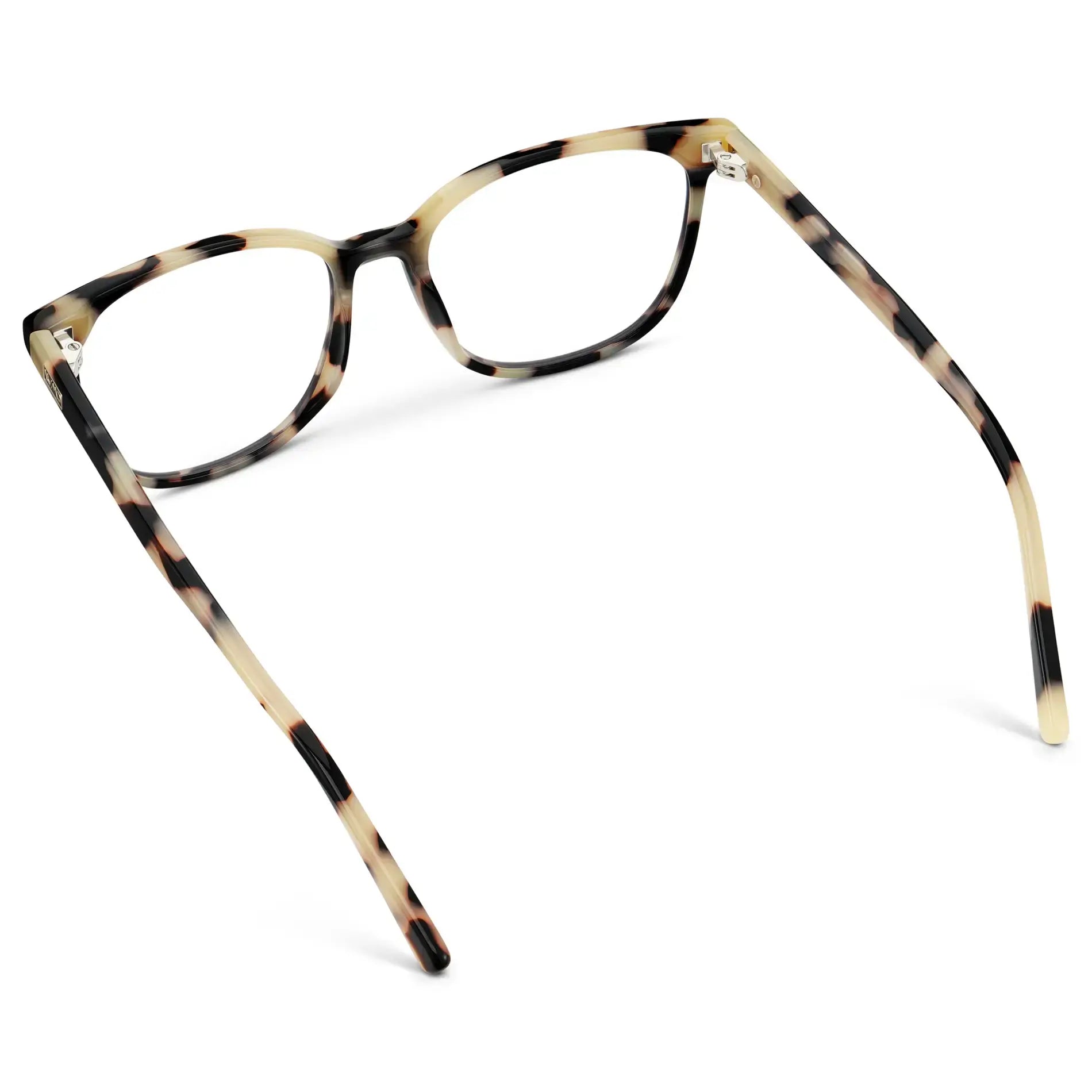 Beige Tortoise || Women's Rectangular Prescription Glasses with a Beige Tortoise Acetate Frame and Clear Lens