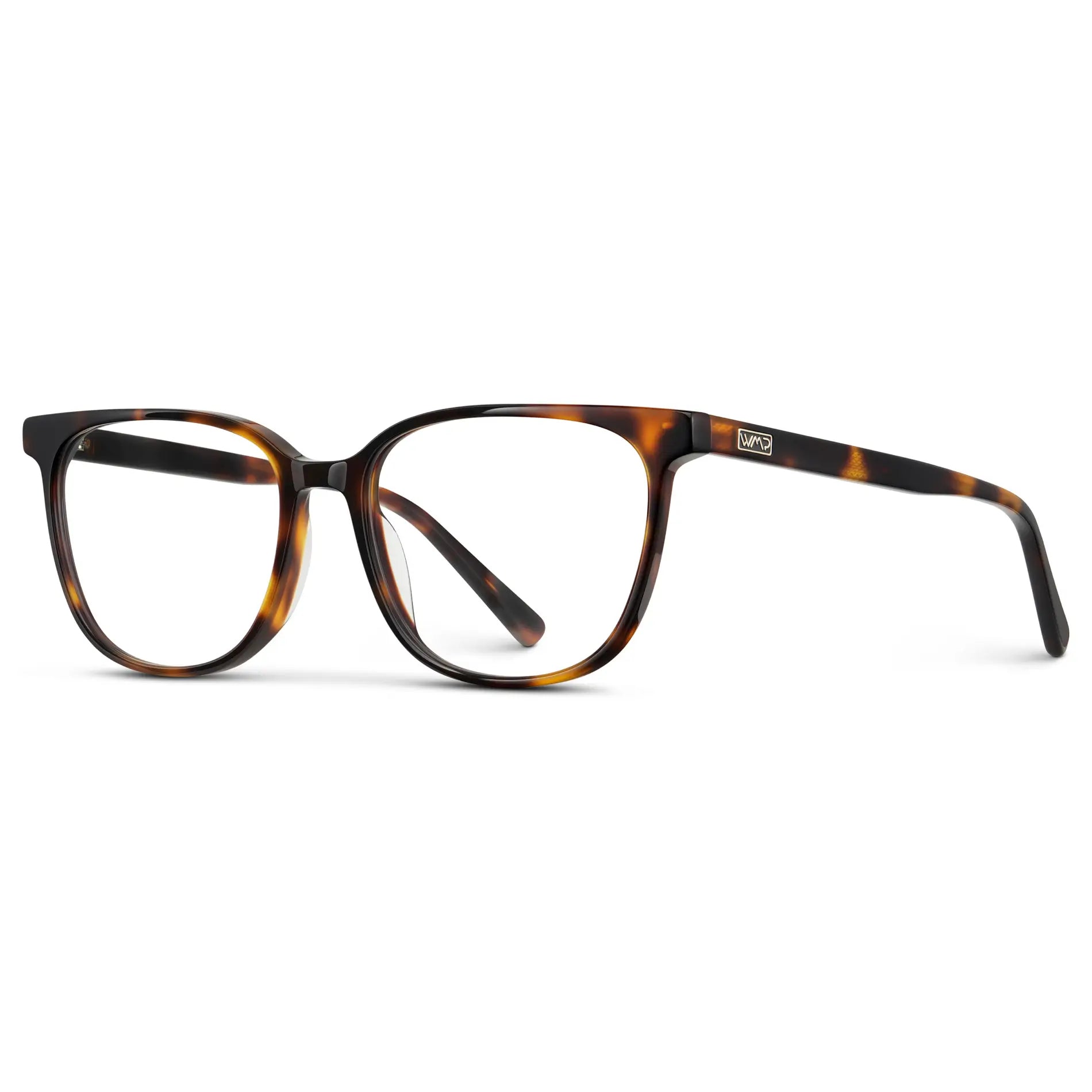 Brown Tortoise || Women's Rectangular Blue Light Blocking Glasses with a Brown Tortoise Acetate Frame and Clear Lens