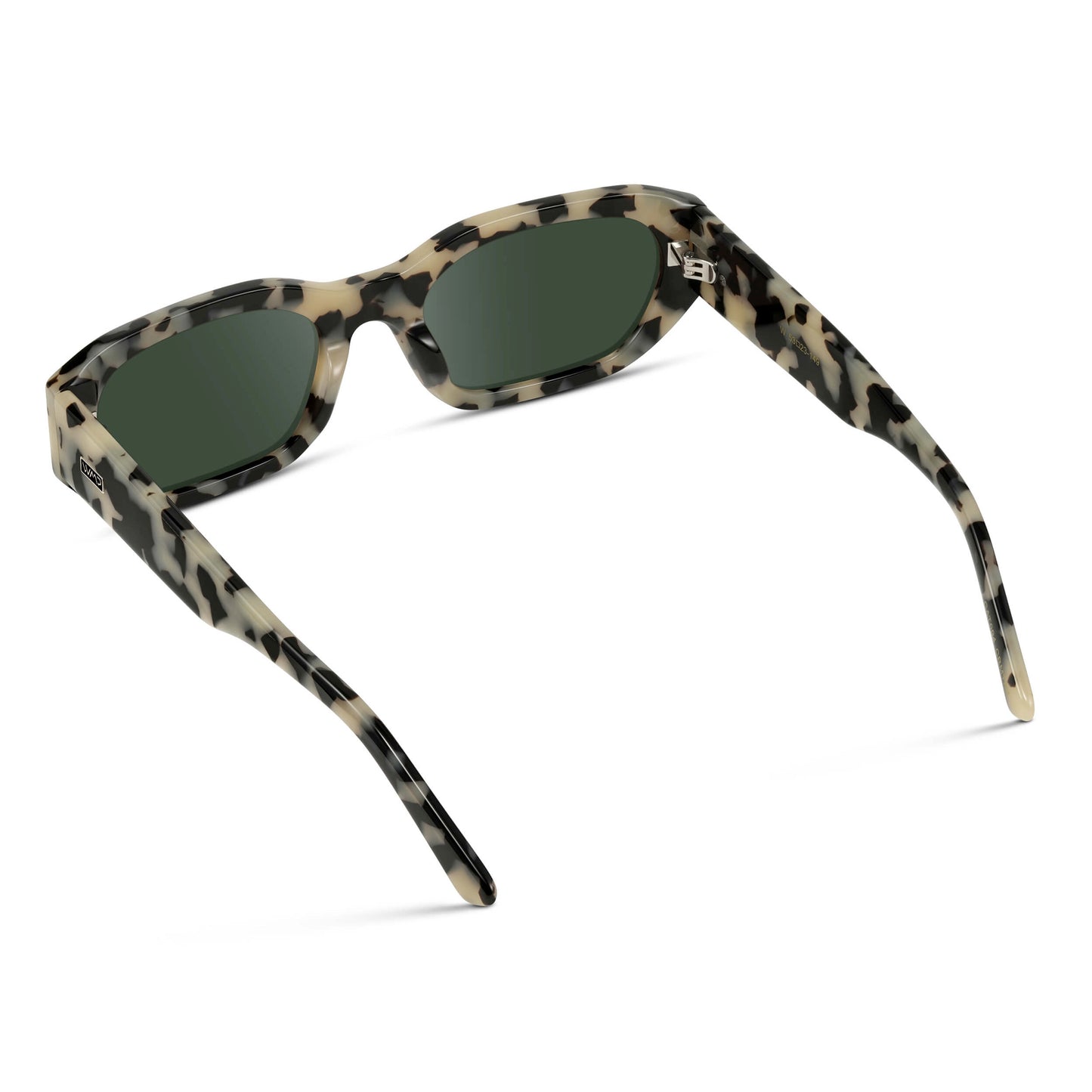 Beige Tortoise / G15 || Women's Rectangular Cat-Eye Prescription Sunglasses with Beige Tortoise Acetate Frame and Green Lens