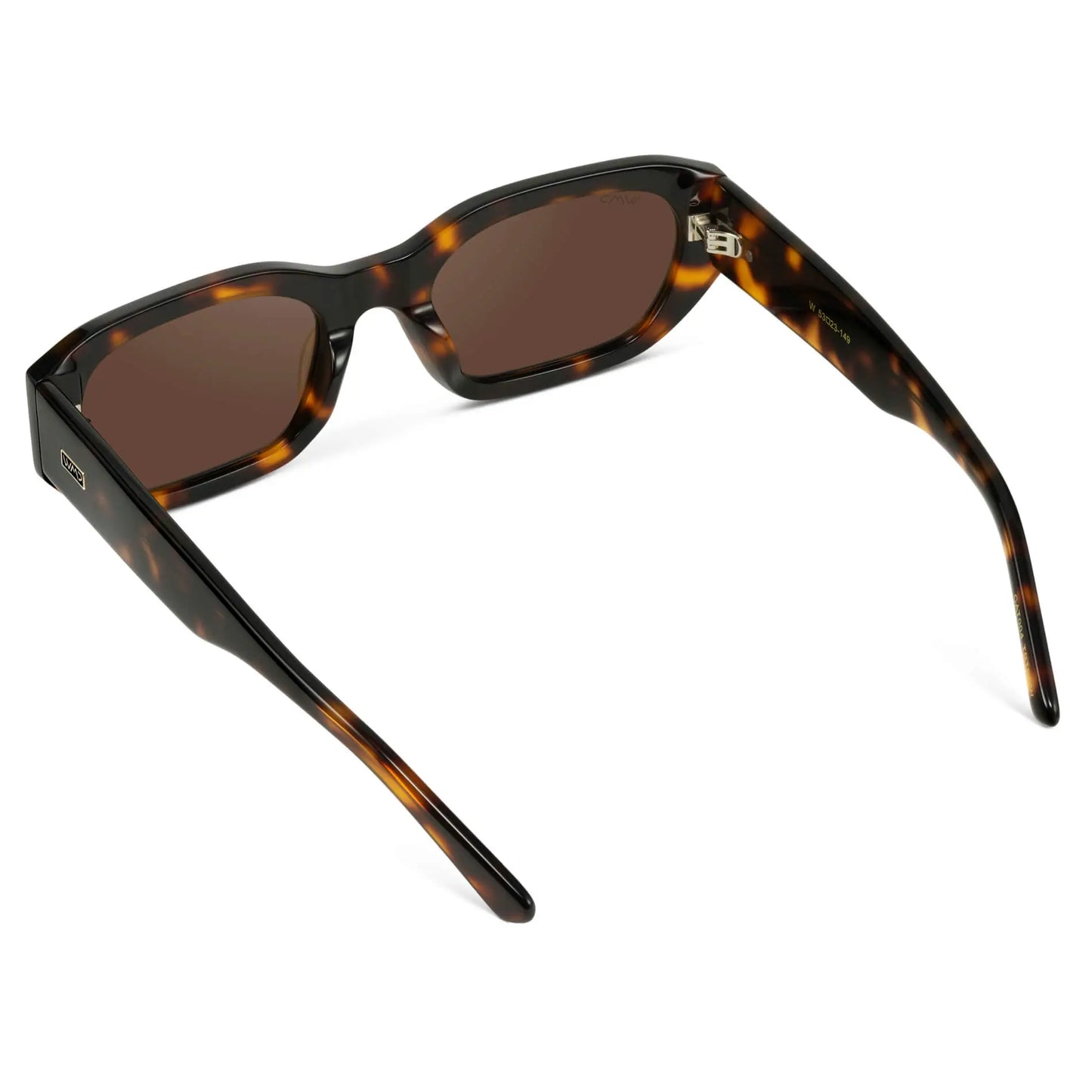 Tortoise / Amber Lens || Women's Rectangular Cateye Sunglasses with Tortoise Acetate Frame and Amber Polarized Lens