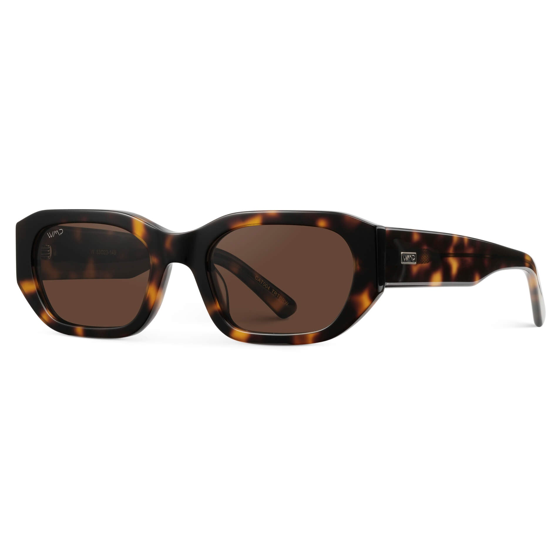 Tortoise / Amber Lens || Women's Rectangular Cateye Sunglasses with Tortoise Acetate Frame and Amber Polarized Lens