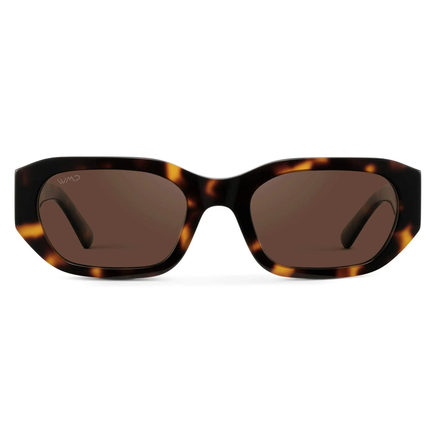 Tortoise / Amber Lens || Women's Rectangular Cateye Sunglasses with Tortoise Acetate Frame and Amber Polarized Lens