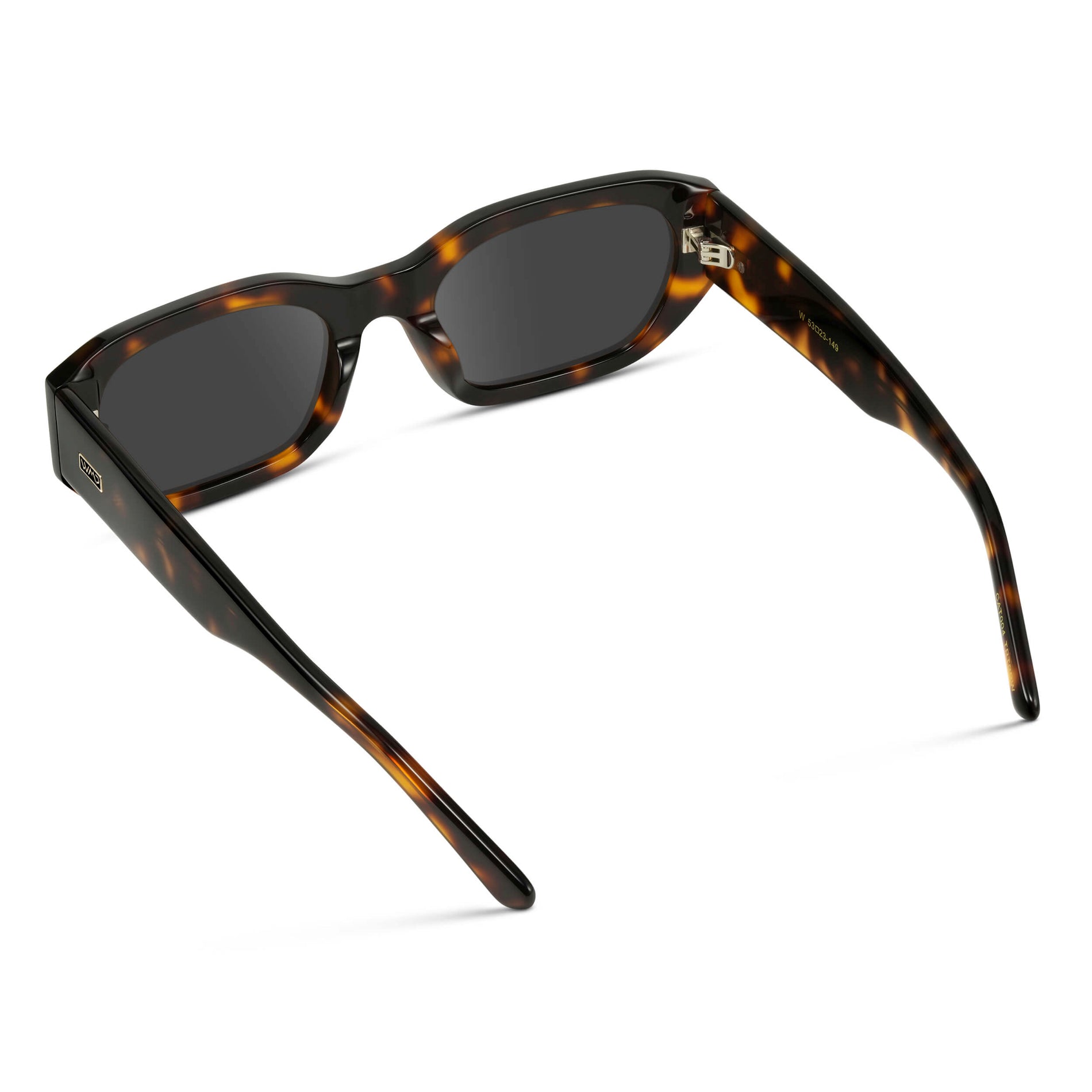 Tortoise / Grey || Women's Rectangular Cat-Eye Prescription Sunglasses with Brown Tortoise Acetate Frame and Grey Lens