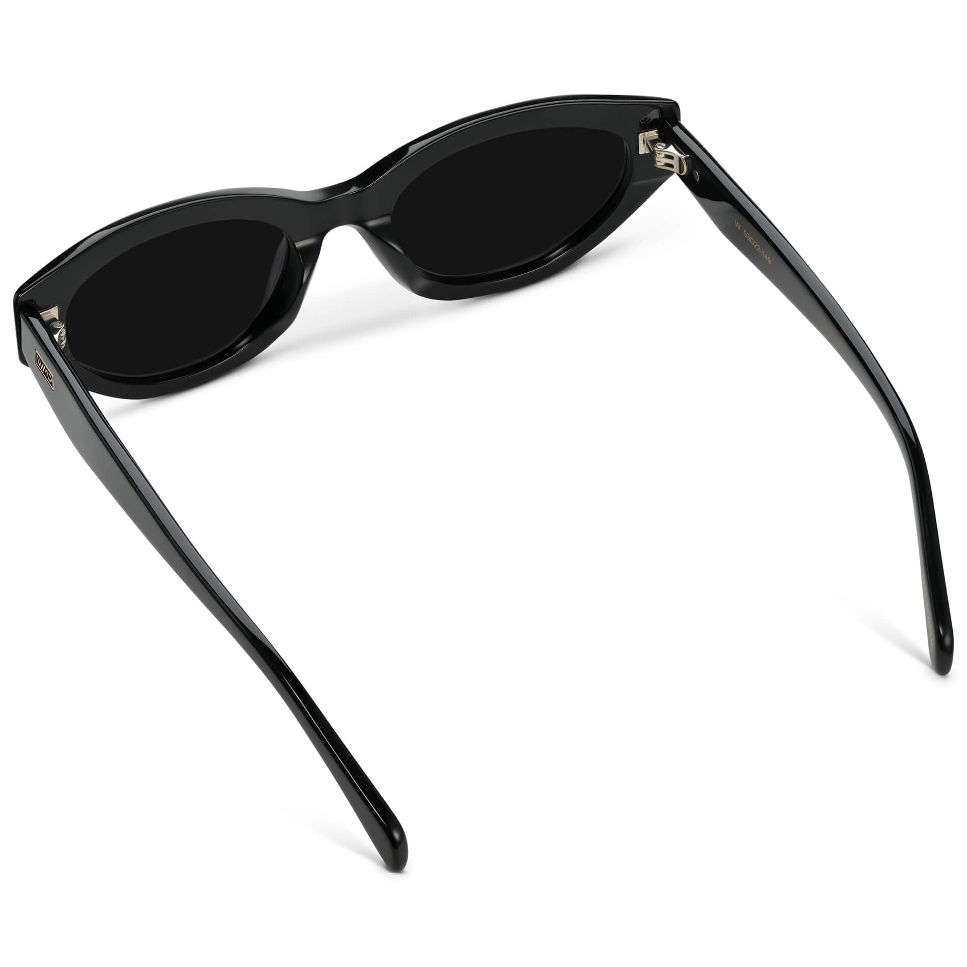 Black / Triple Black Lens || Women's Cat-Eye Polarized Sunglasses with Black Acetate frame and Black Lens