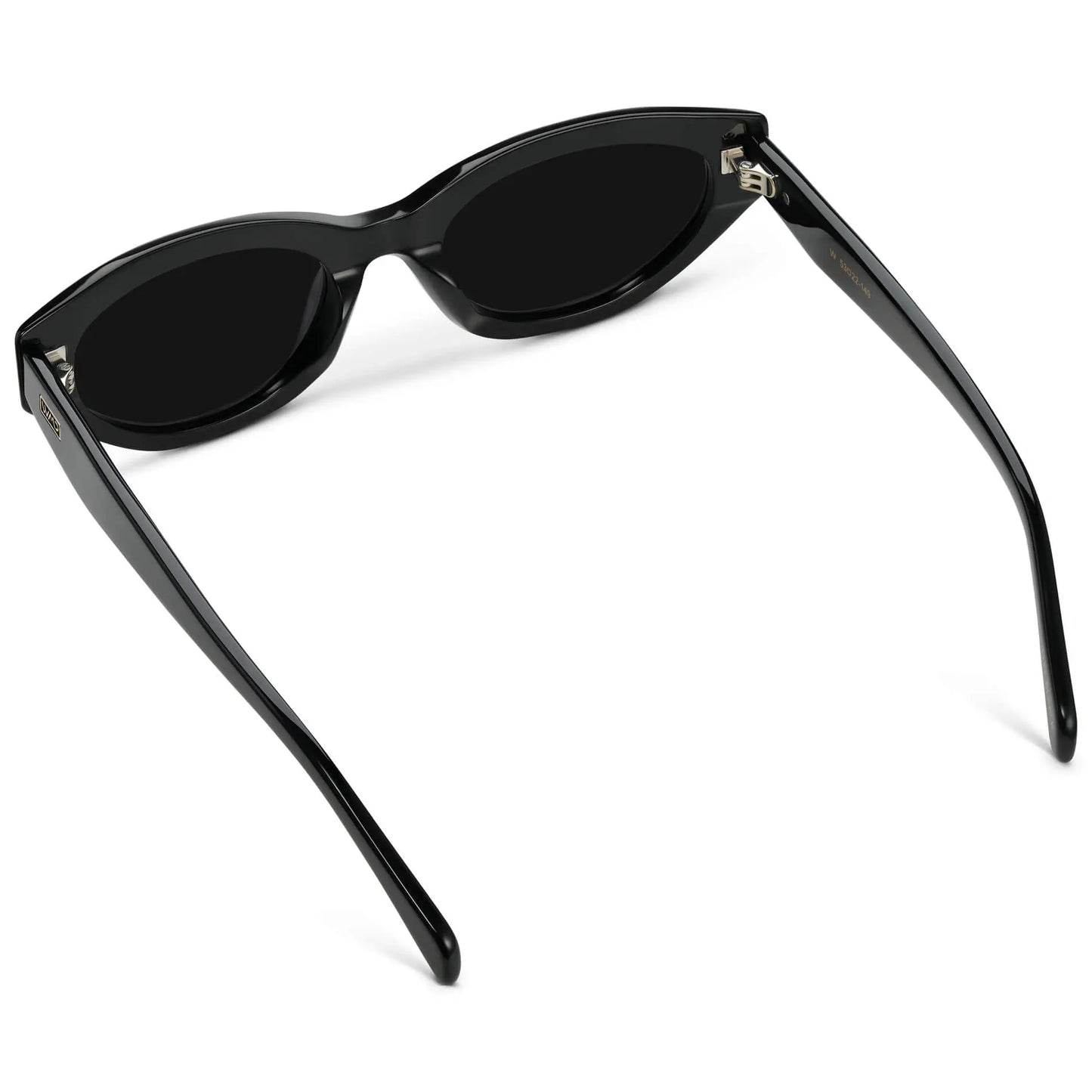 Black / Triple Black Lens || Women's Cat-Eye Polarized Sunglasses with Black Acetate and TR90 frame and Black Lens