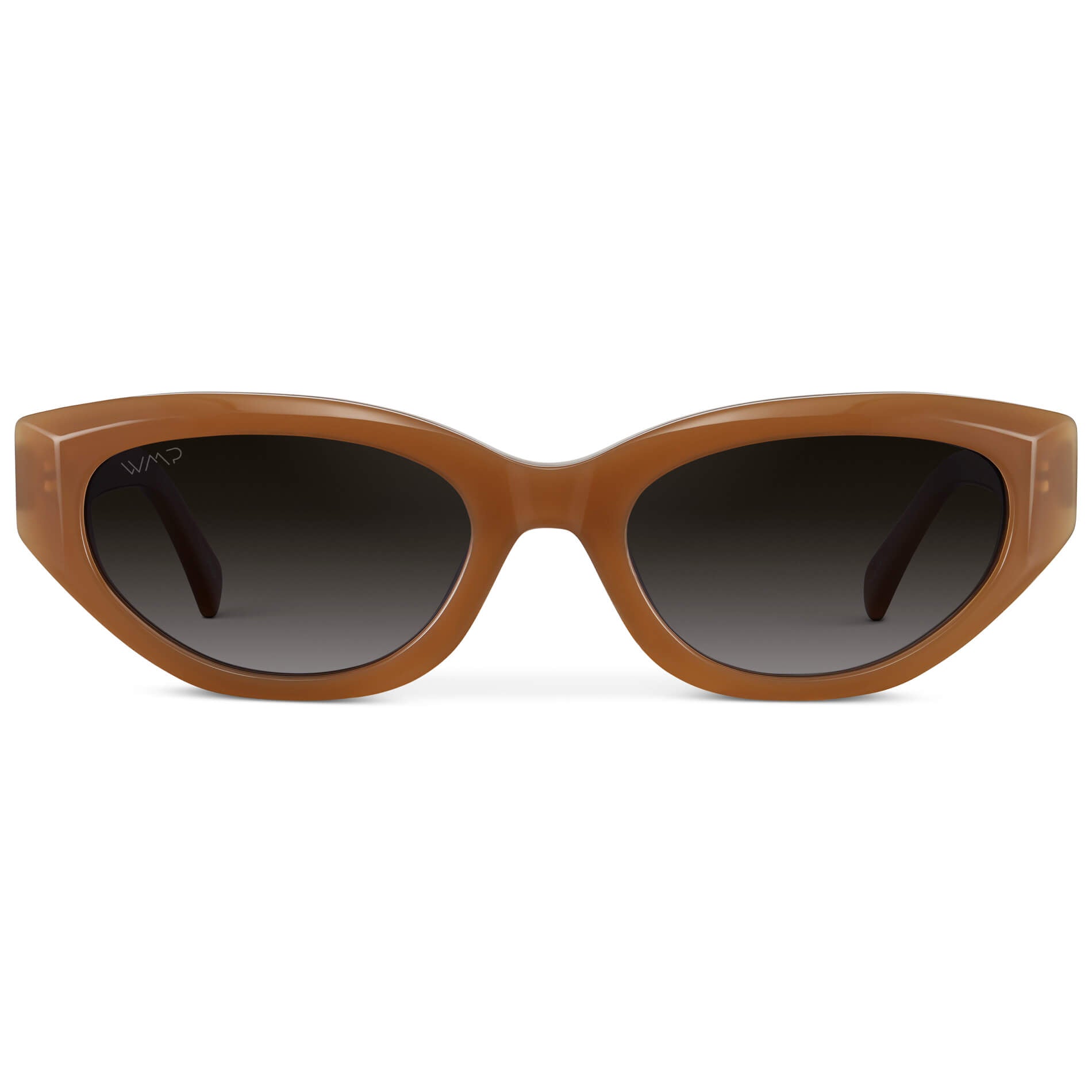 Toffee Brown / Oak Brown Gradient Lens || Women's Cat-Eye Polarized Sunglasses with Brown Acetate frame and Brown Gradient Lens