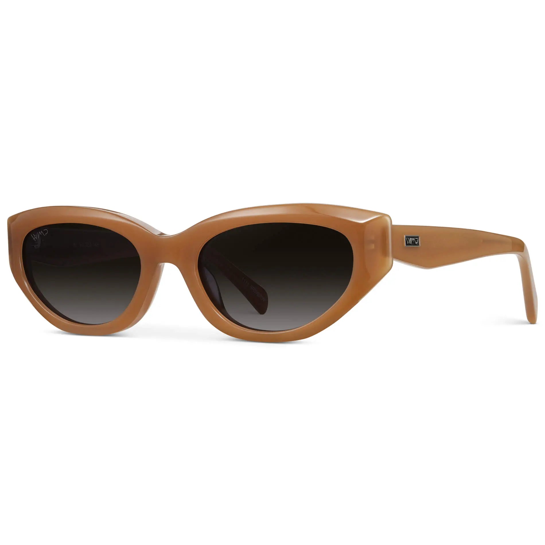 Toffee Brown / Oak Brown Gradient Lens || Women's Cat-Eye Polarized Sunglasses with Brown Acetate and TR90 frame and Brown Gradient Lens