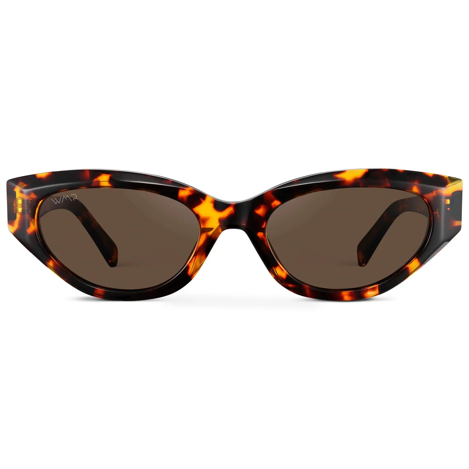 Ember Tortoise / Dark Brown Lens || Women's Cat-Eye Polarized Sunglasses with Tortoise Acetate and TR90 frame and Dark Brown Lens