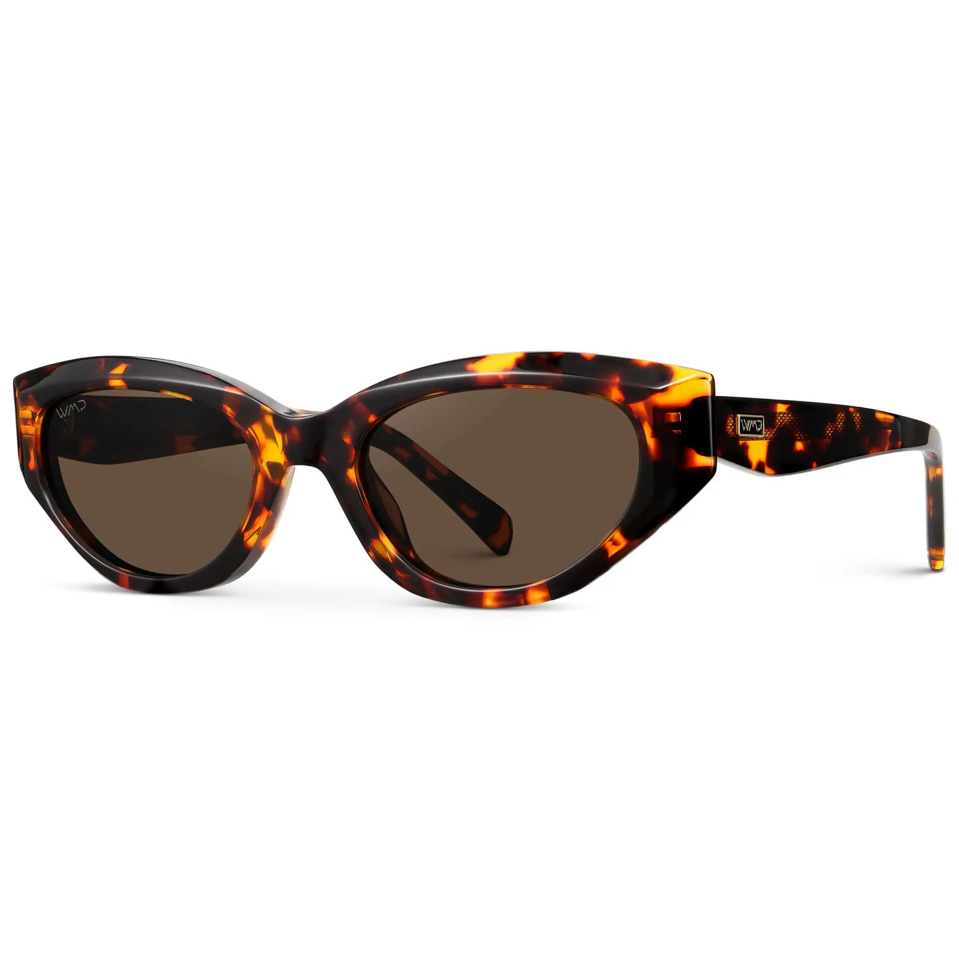 Ember Tortoise / Dark Brown Lens || Women's Cat-Eye Polarized Sunglasses with Tortoise Acetate and TR90 frame and Dark Brown Lens