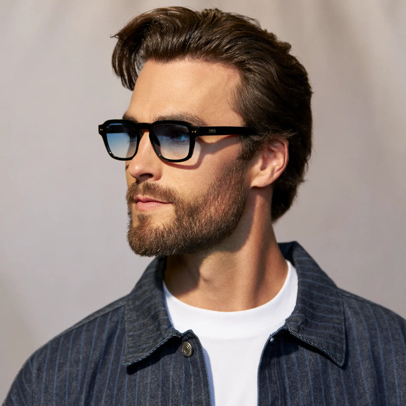 Morris | Polarized - Black / Blue Gradient Tinted Lens