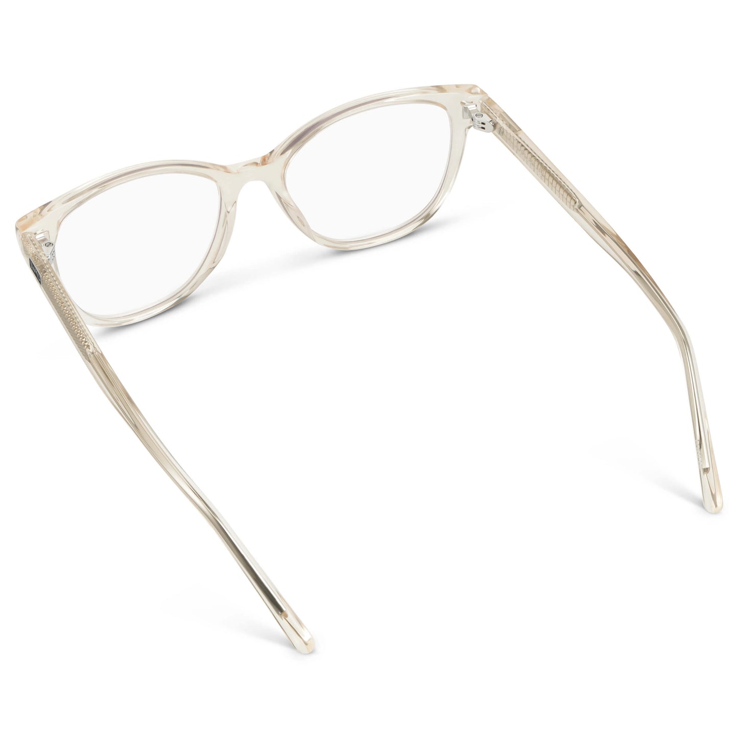 Light Yellow || Women's Cat-Eye Blue Light Blocking Glasses with Light Yellow Acetate Frame and Clear Lens