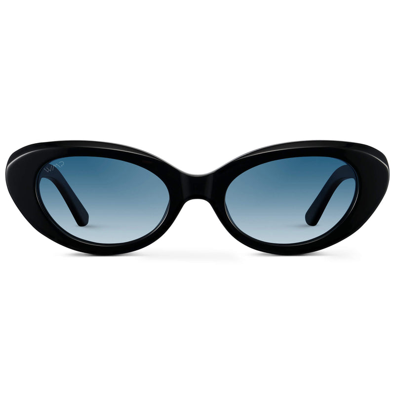 Marilyn | Polarized - Black / Gradient Light Blue Lens