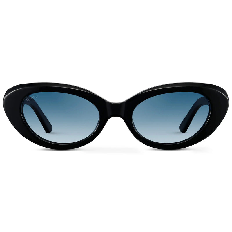 Marilyn | Polarized - Black / Gradient Light Blue Lens