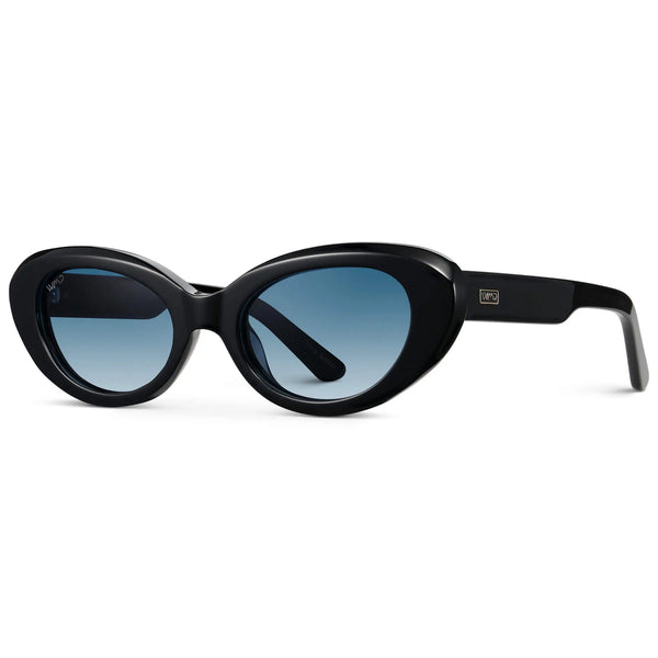 Marilyn | Polarized - Black / Gradient Light Blue Lens
