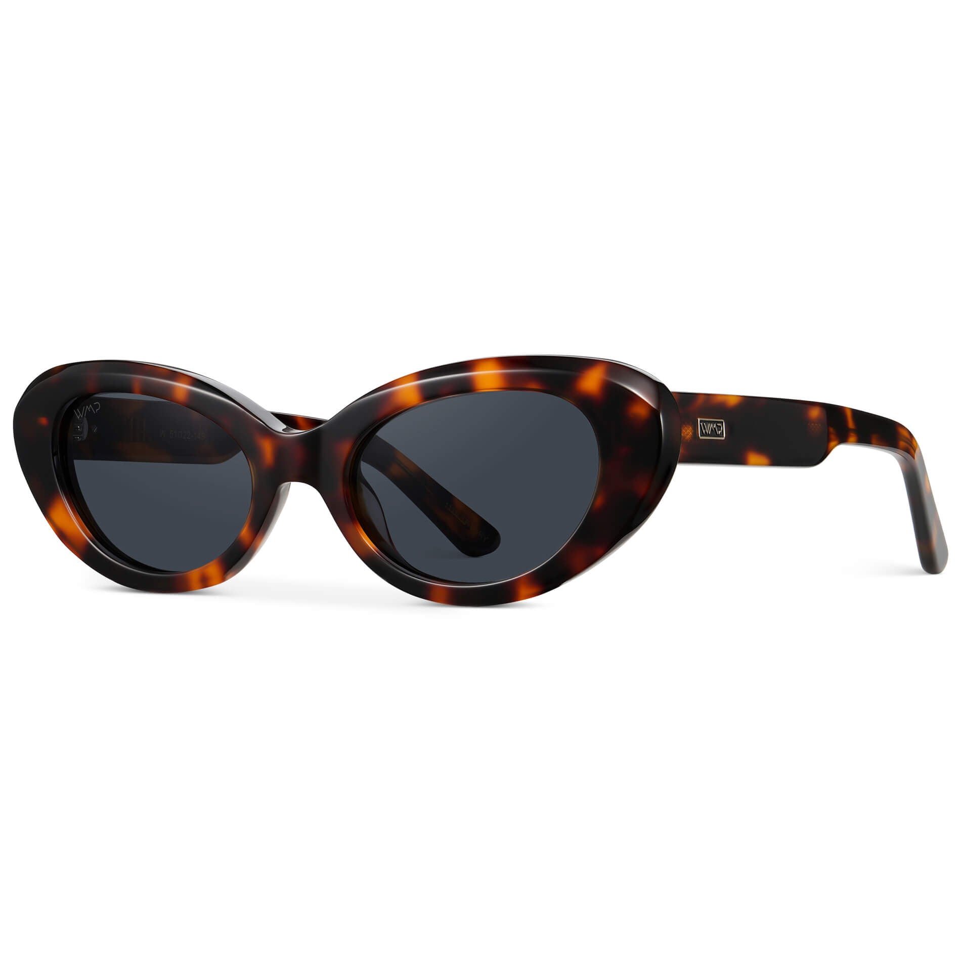 Brown Tortoise / Smoke Grey Lens || Women's polarized rounded cat-eye sunglasses with Brown Tortoise Acetate Frame and Smoke Grey Lens