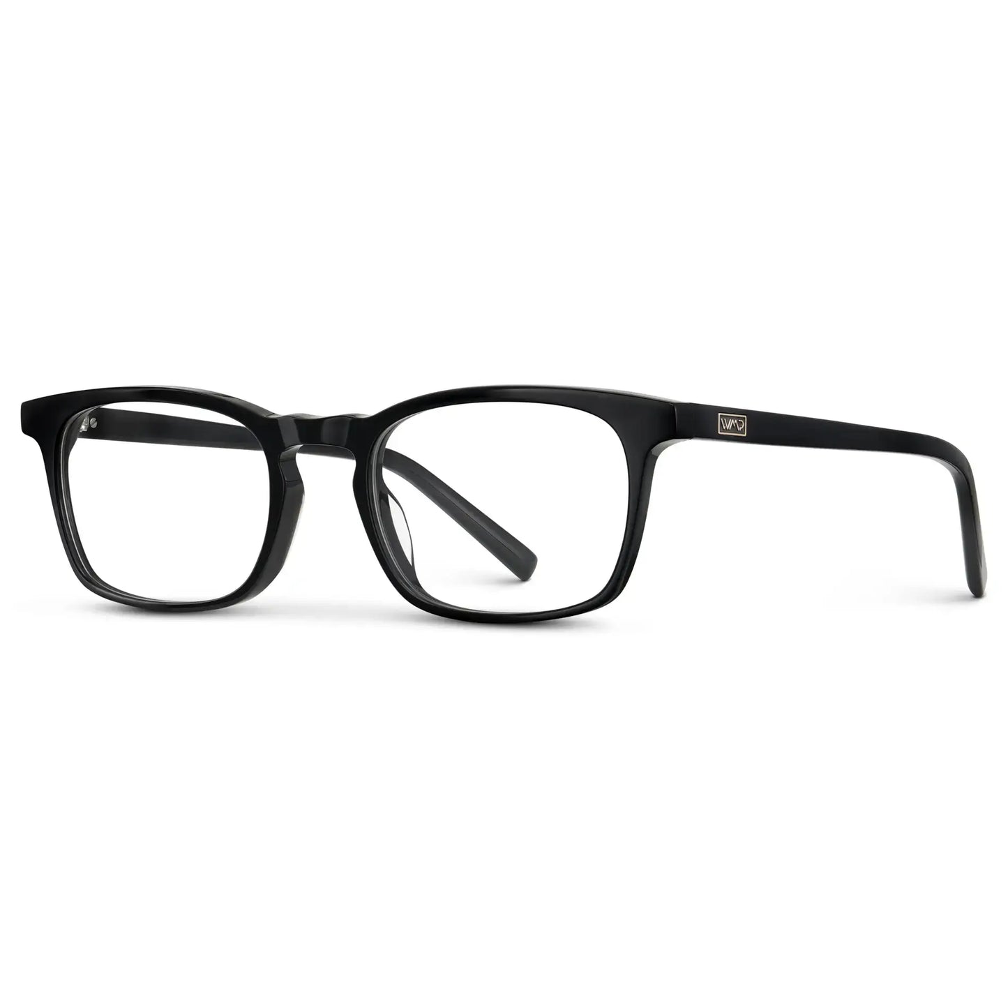 Black || Women's Rectangular Prescription Glasses with a Black Acetate Frame and Clear Lens