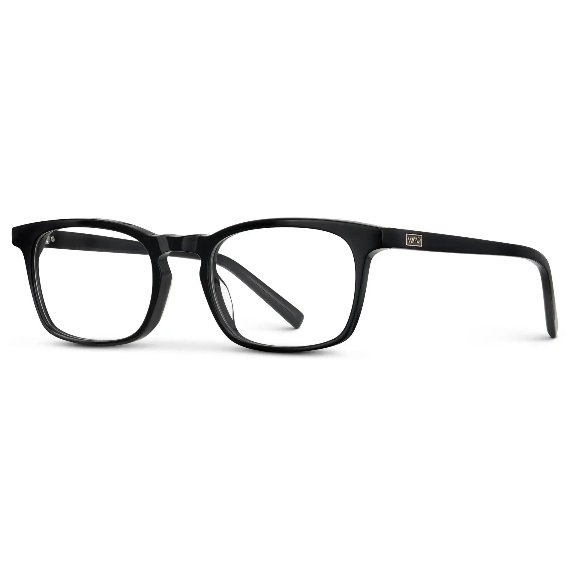 Black || Women's Rectangular Prescription Glasses with a Black Acetate Frame and Clear Lens