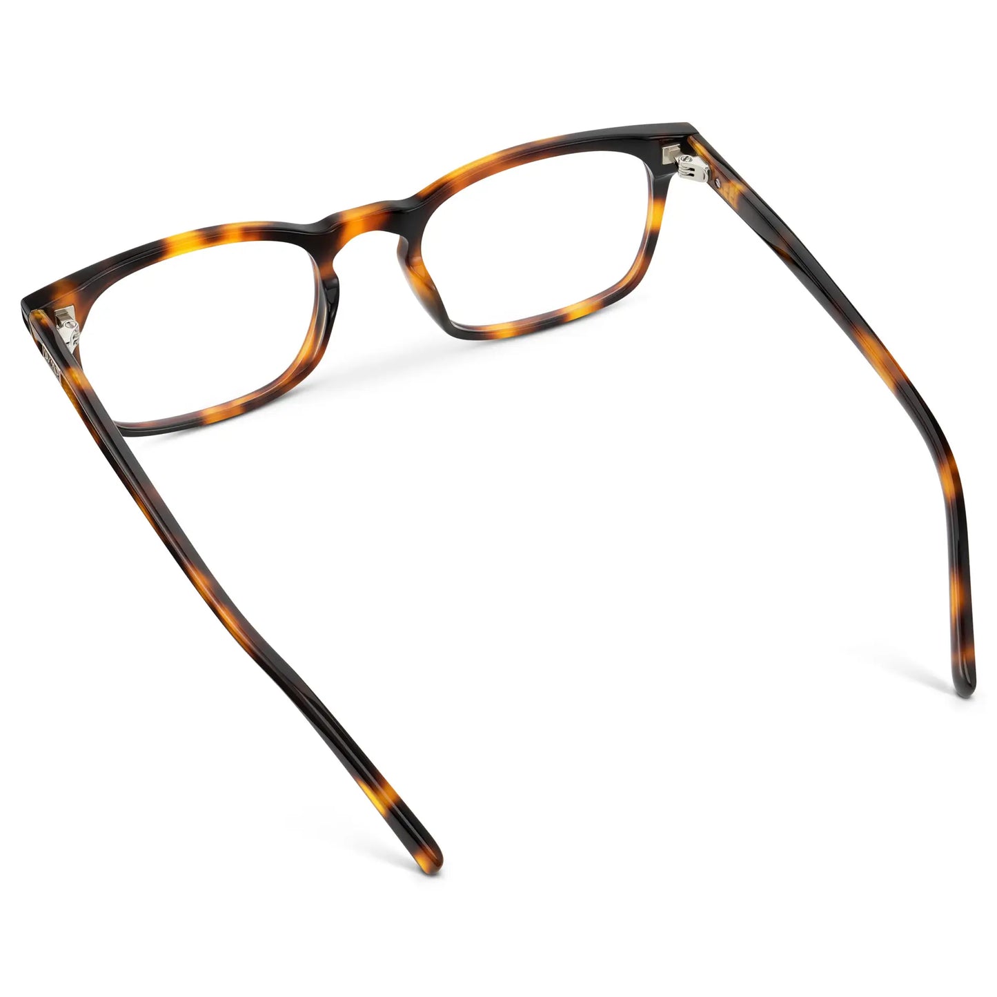 Brown Tortoise || Women's Rectangular Blue Light Blocking Glasses with a Brown Tortoise Acetate Frame and Clear Lens
