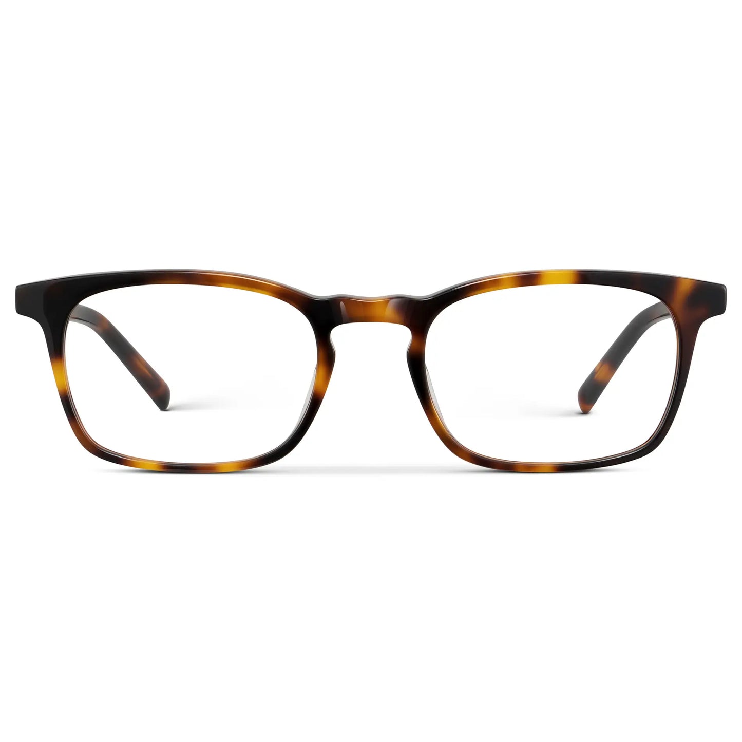 Brown Tortoise || Women's Rectangular Blue Light Blocking Glasses with a Brown Tortoise Acetate Frame and Clear Lens
