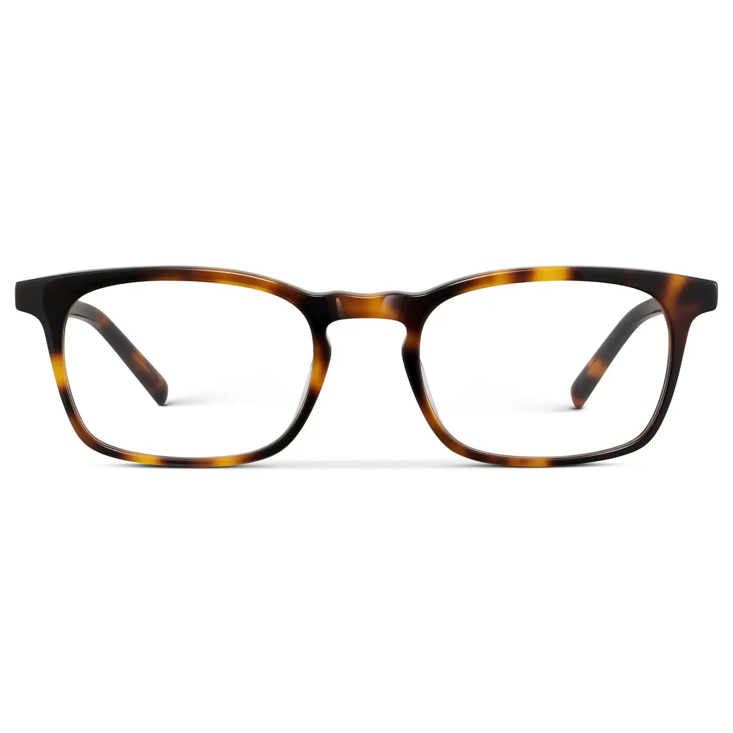 Brown Tortoise || Women's Rectangular Prescription Glasses with a Brown Tortoise Acetate Frame and Clear Lens