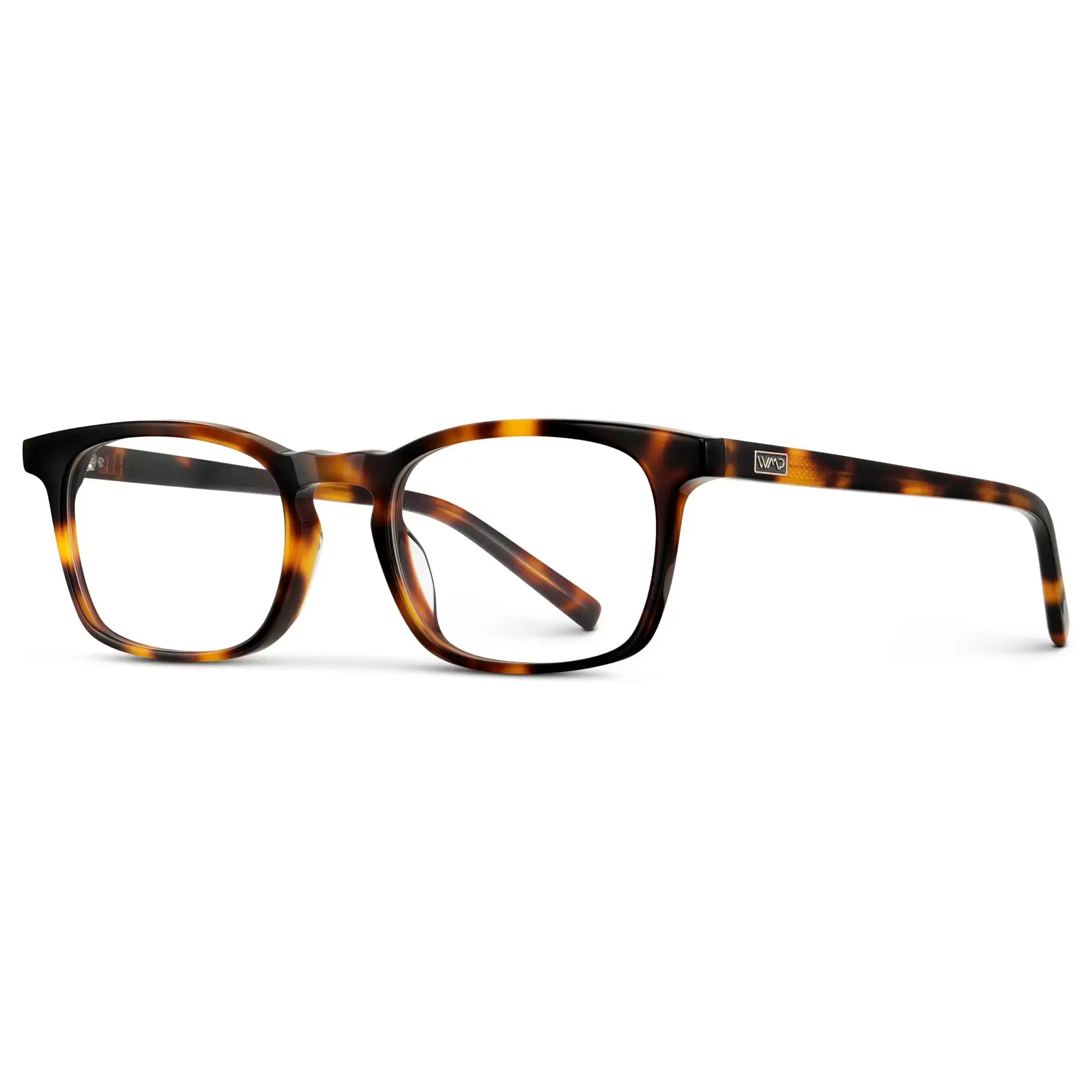 Brown Tortoise || Women's Rectangular Prescription Glasses with a Brown Tortoise Acetate Frame and Clear Lens