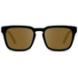 Black / Amber || Men's Sleek Square Prescription Sunglasses with Black Acetate Frame and Amber Prescription Lens