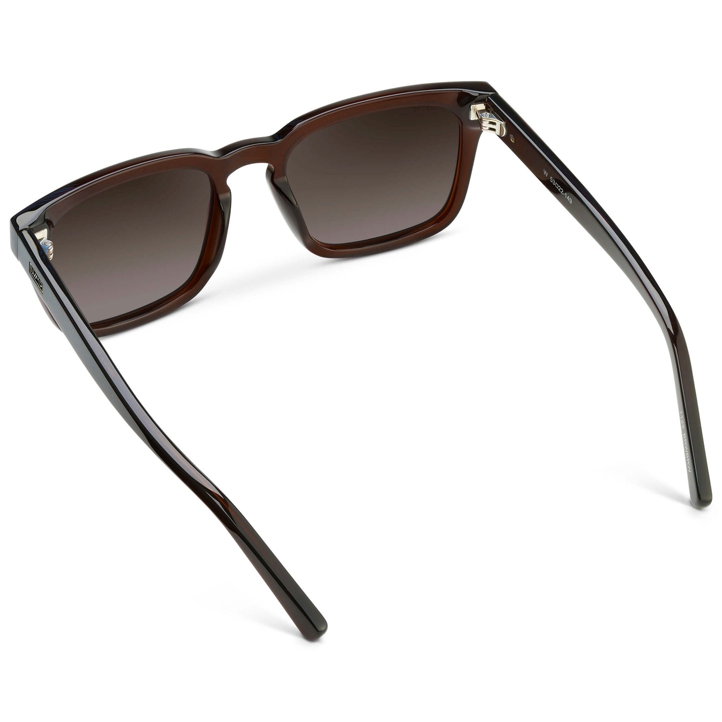 Burnt Cedar Brown / Brown Gradient Lens || Men's Sleek Square Sunglasses with Burnt Cedar Brown Acetate Frame and Brown Gradient Polarized Lens
