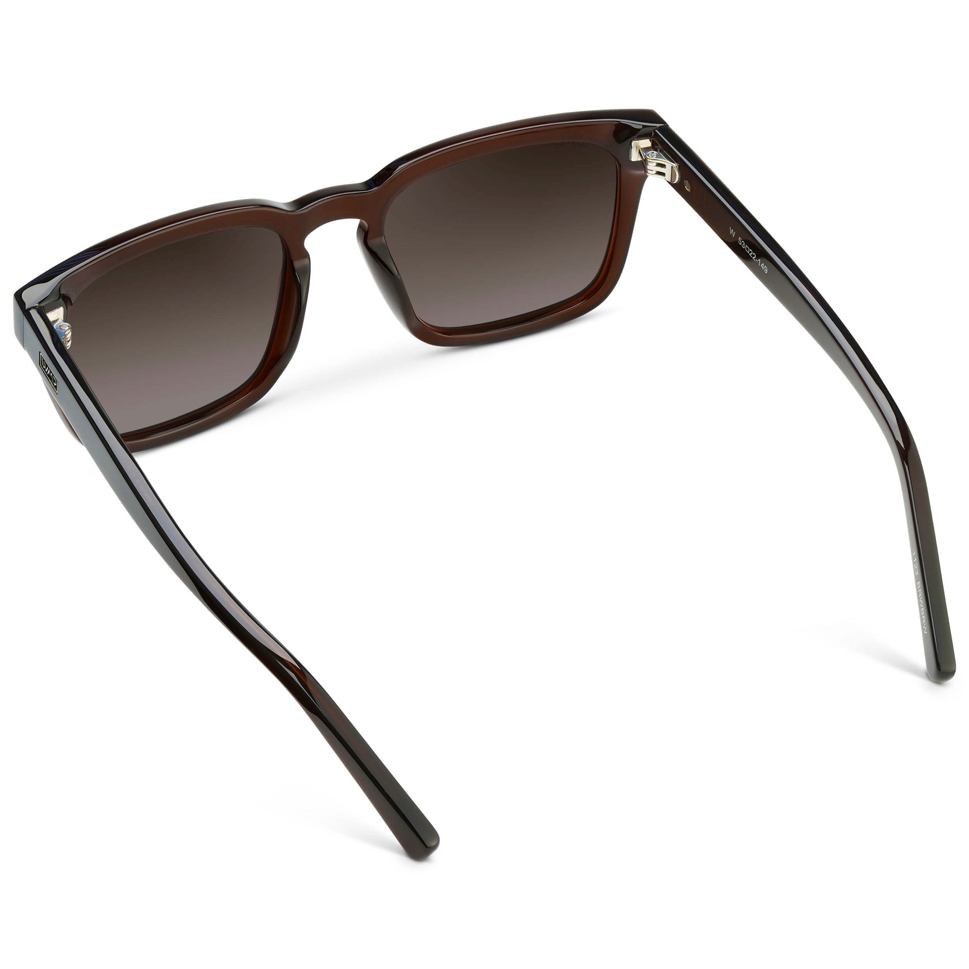 Burnt Cedar Brown / Brown Gradient Lens || Men's Sleek Square Sunglasses with Burnt Cedar Brown Acetate Frame and Brown Gradient Polarized Lens