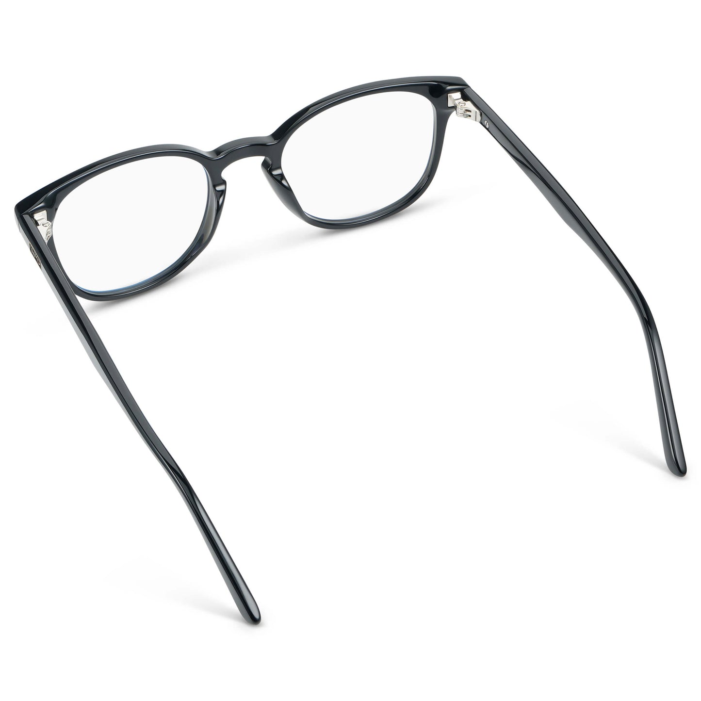 Black || Unisex Blue Light Blocking Glasses with Black Acetate Frame and Clear Lens