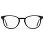 Black || Unisex Square Eyeglasses with Black Acetate Frame and Clear Prescription Lens on a white background