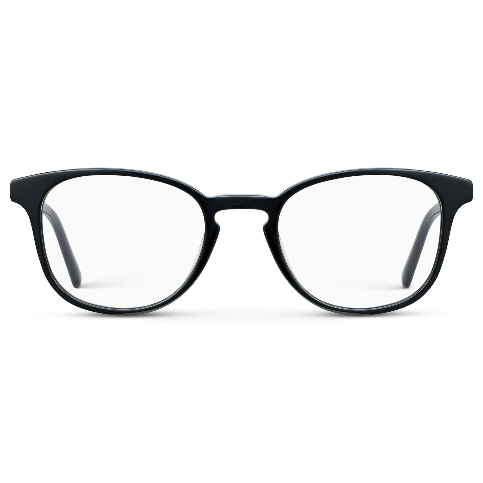 Black || Unisex Blue Light Blocking Glasses with Black Acetate Frame and Clear Lens