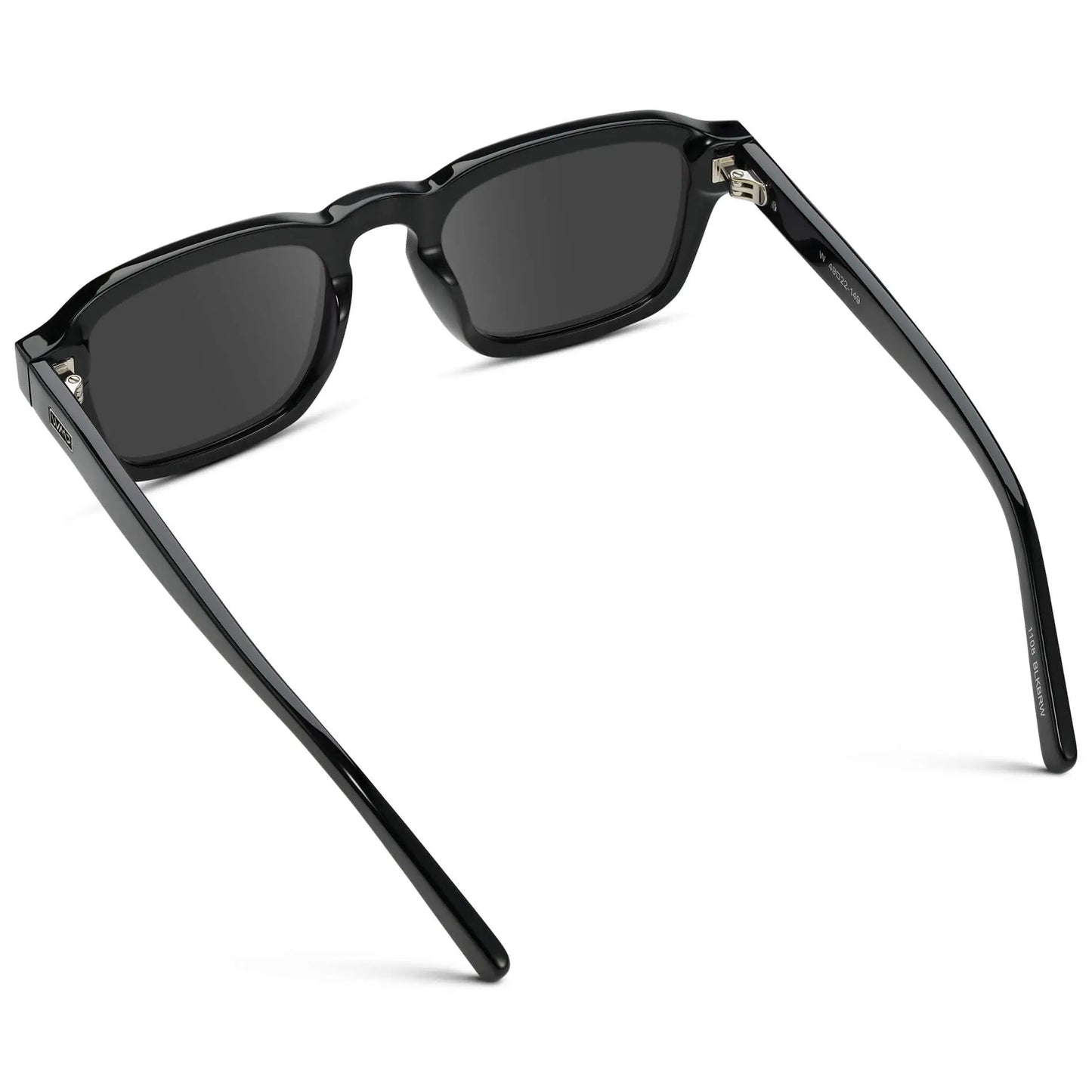 Black / Grey || Men's Rectangular Prescription Sunglasses with Black Acetate Frame and Grey Prescription Lens