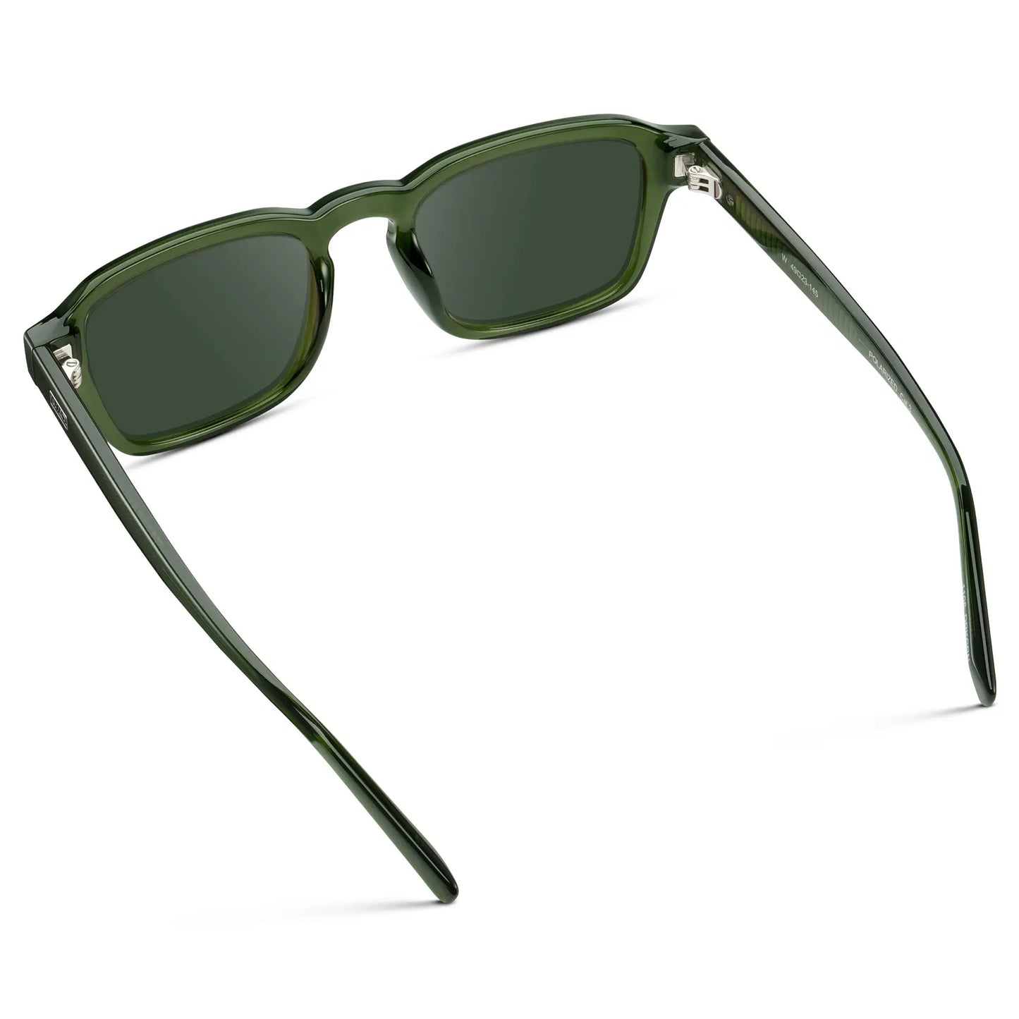 Jade Green / G15 || Men's Rectangular Prescription Sunglasses with Sage Green Acetate Frame and Green Prescription Lens