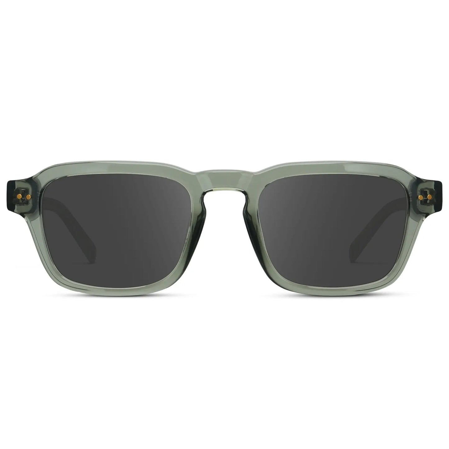 Sage Green / Grey || Men's Rectangular Prescription Sunglasses with Sage Green Acetate Frame and Grey Prescription Lens