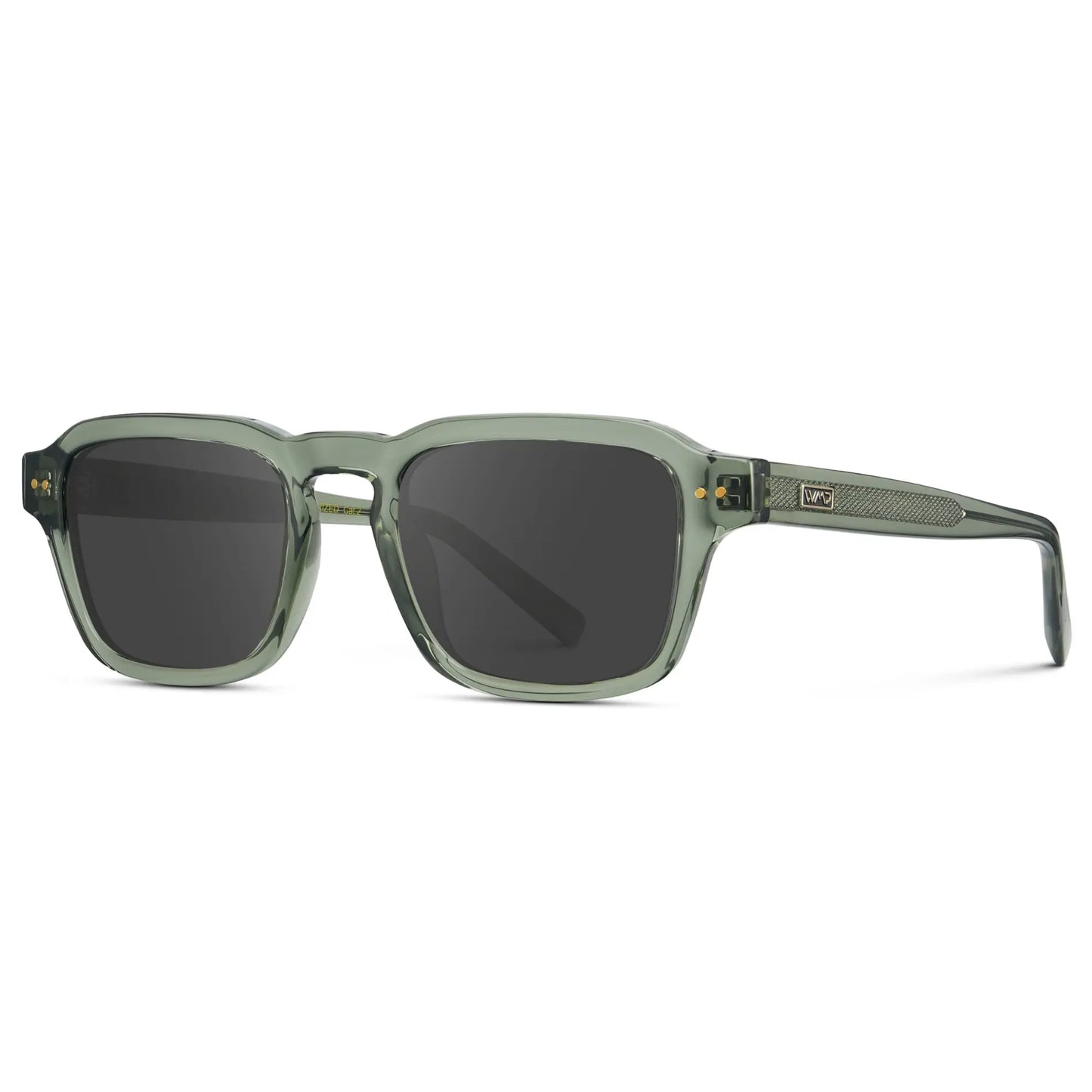 Sage Green / Grey || Men's Rectangular Prescription Sunglasses with Sage Green Acetate Frame and Grey Prescription Lens