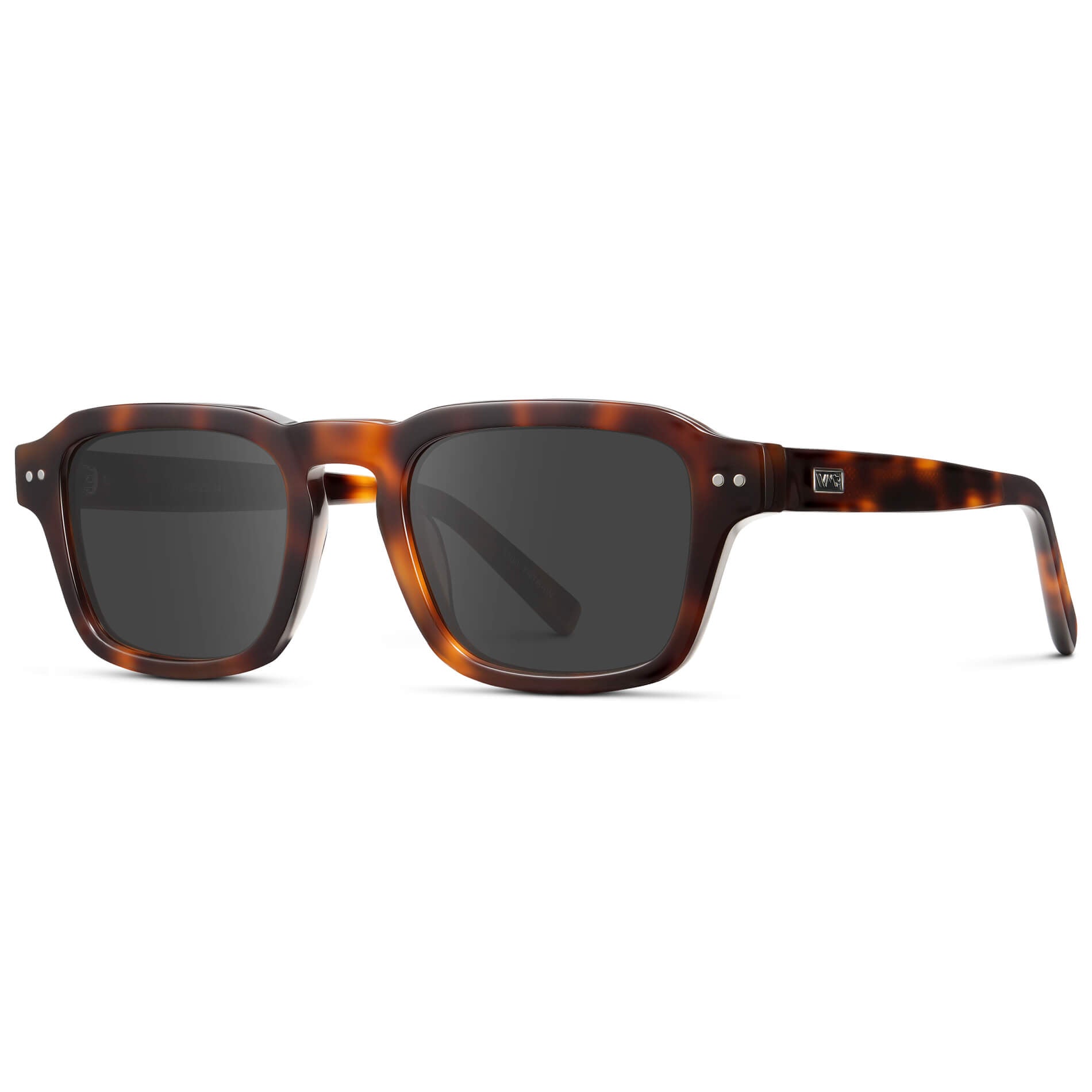 Havana Tortoise / Grey Lens || Men's Rectangular Prescription Sunglasses with Brown Tortoise Acetate Frame and Grey Prescription Lens