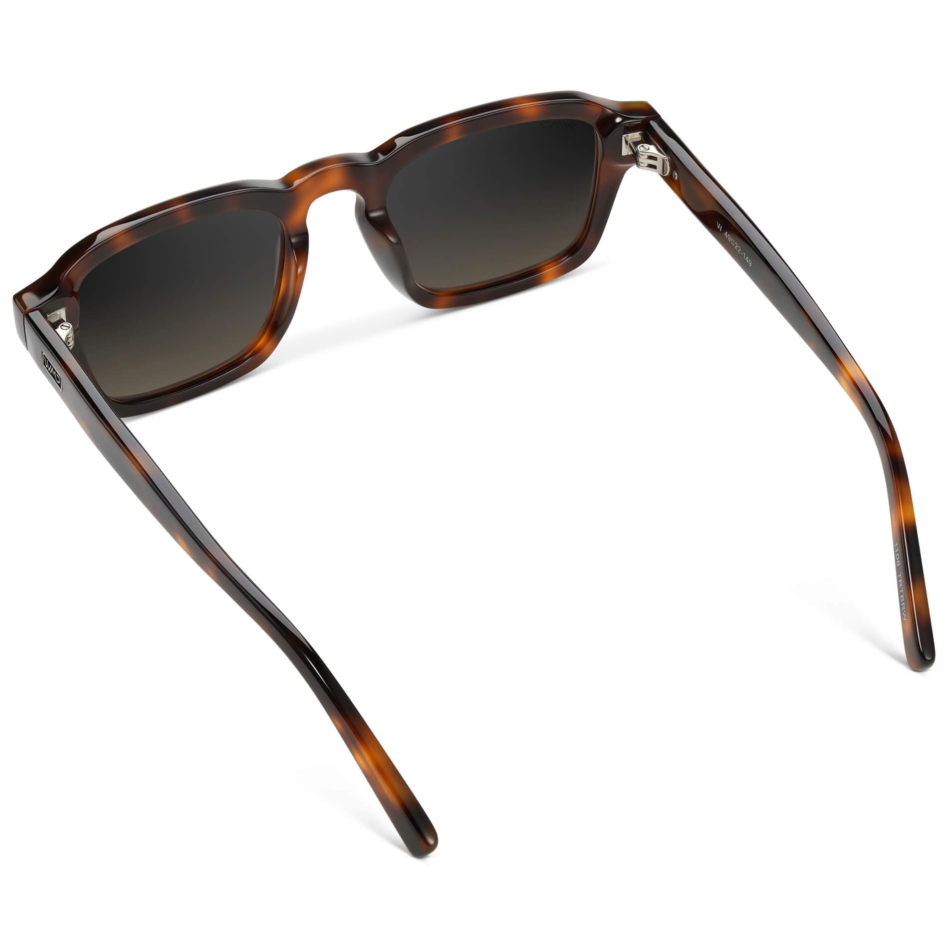 Havana Tortoise / Grey Brown Gradient Lens || Men's Rectangular Polarized Sunglasses with Tortoise Acetate Frame and Grey Brown Gradient Lens