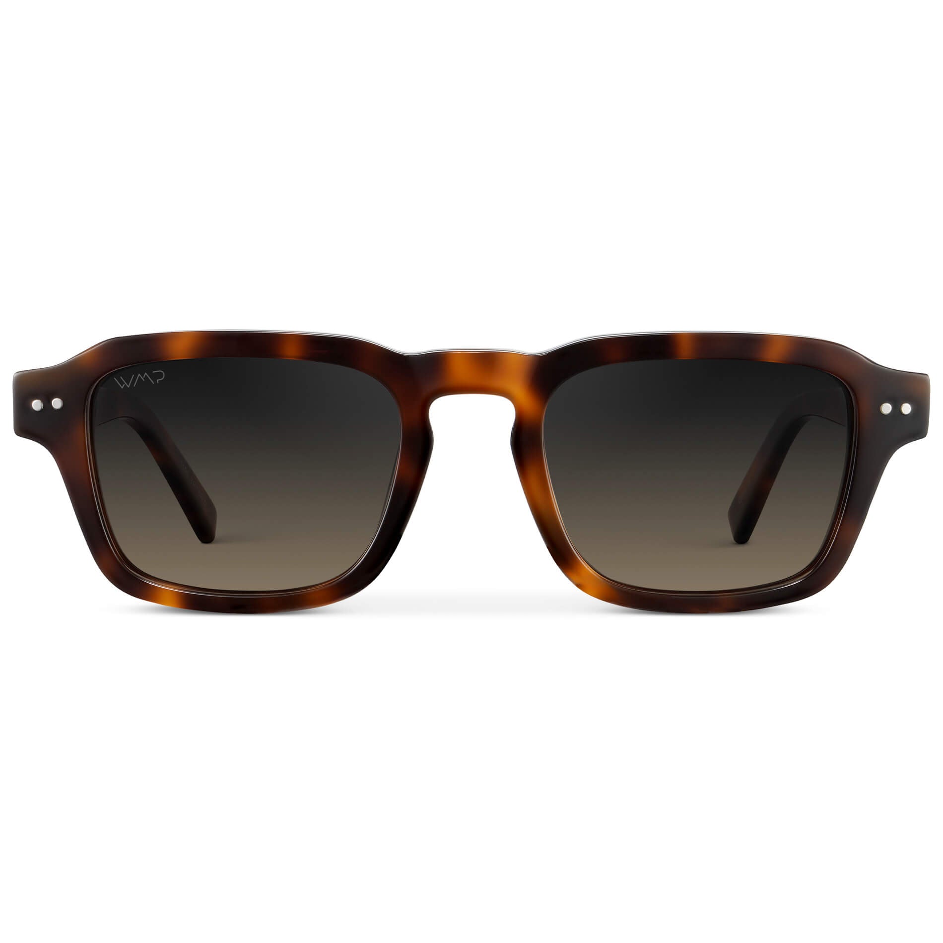 Havana Tortoise / Grey Brown Gradient Lens || Men's Rectangular Polarized Sunglasses with Tortoise Acetate Frame and Grey Brown Gradient Lens