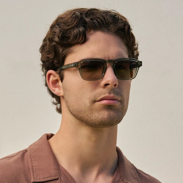 Morris | Polarized - Sage Green / Grey Brown Gradient Lens