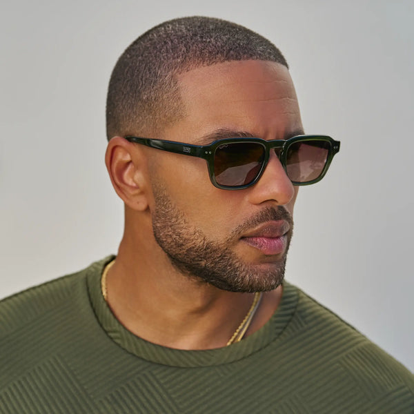 Morris | Polarized - Jade Green / Brown Gold Gradient Lens