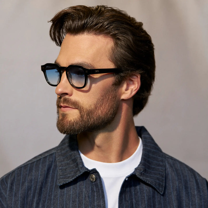 Nelson | Polarized - Black / Blue Gradient Tinted Lens
