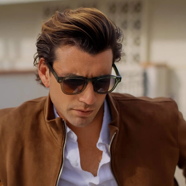 Nelson | Polarized - Crystal Agave Green / Grey Brown Gradient Lens