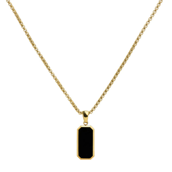 Pierce Necklace - Gold / Dusk Black Pendant