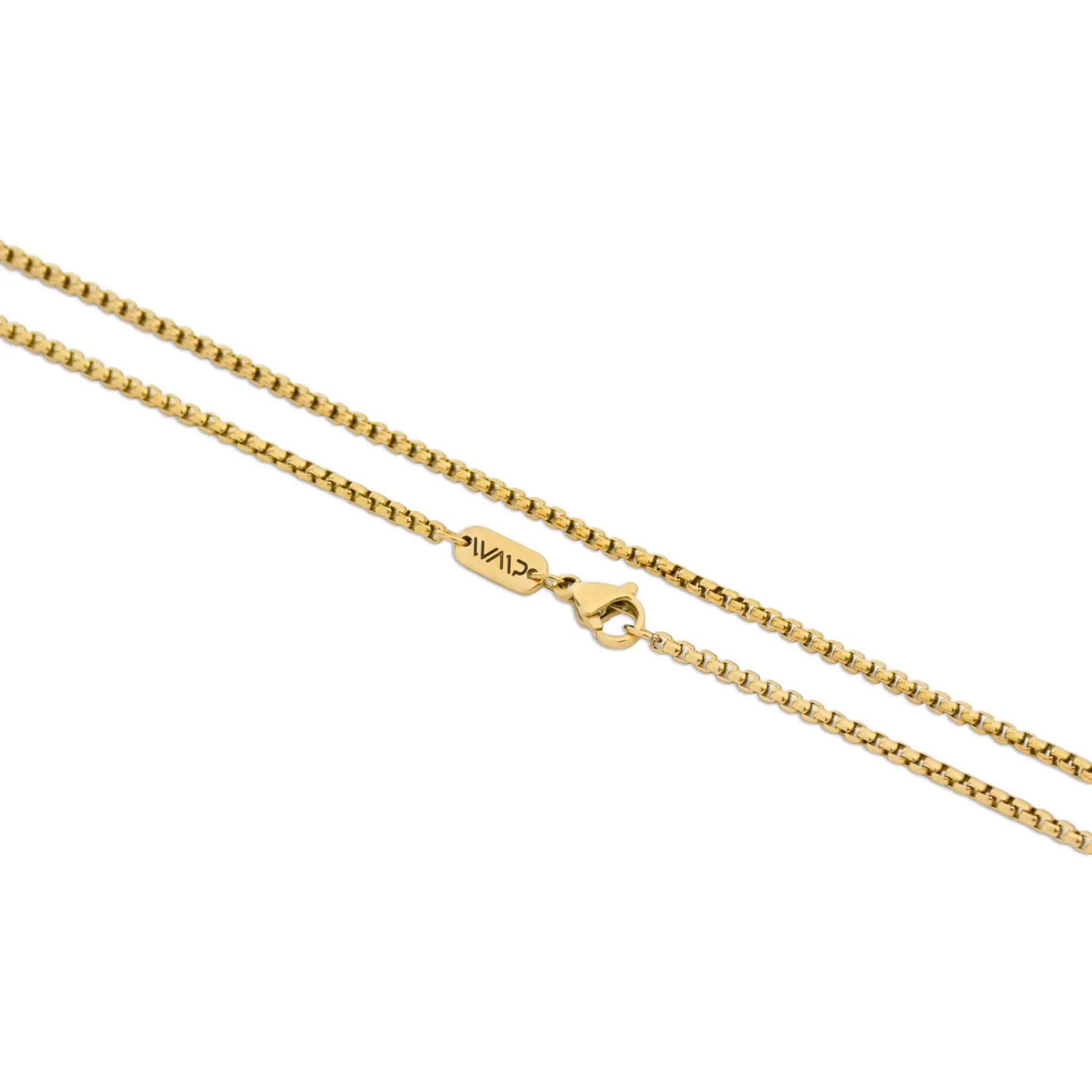 Gold / Dusk Black Pendant || Handmade Staple Necklace with 14K Gold Plated Chain and Black Porcelain Pendant