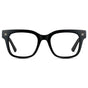 Black || Men's Square Prescription Glasses with Black Frames and Clear Lenses on a white background
