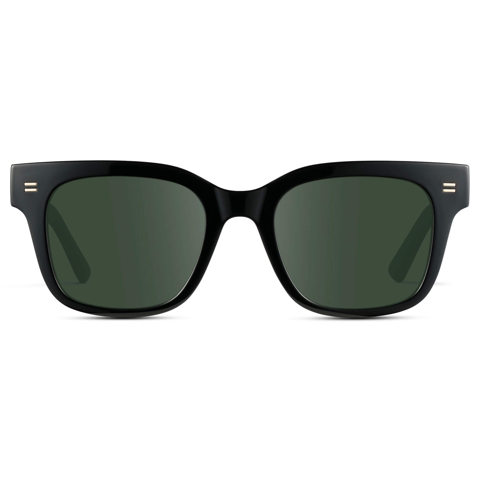 Black / G15 || Square Frame Prescription Sunglasses