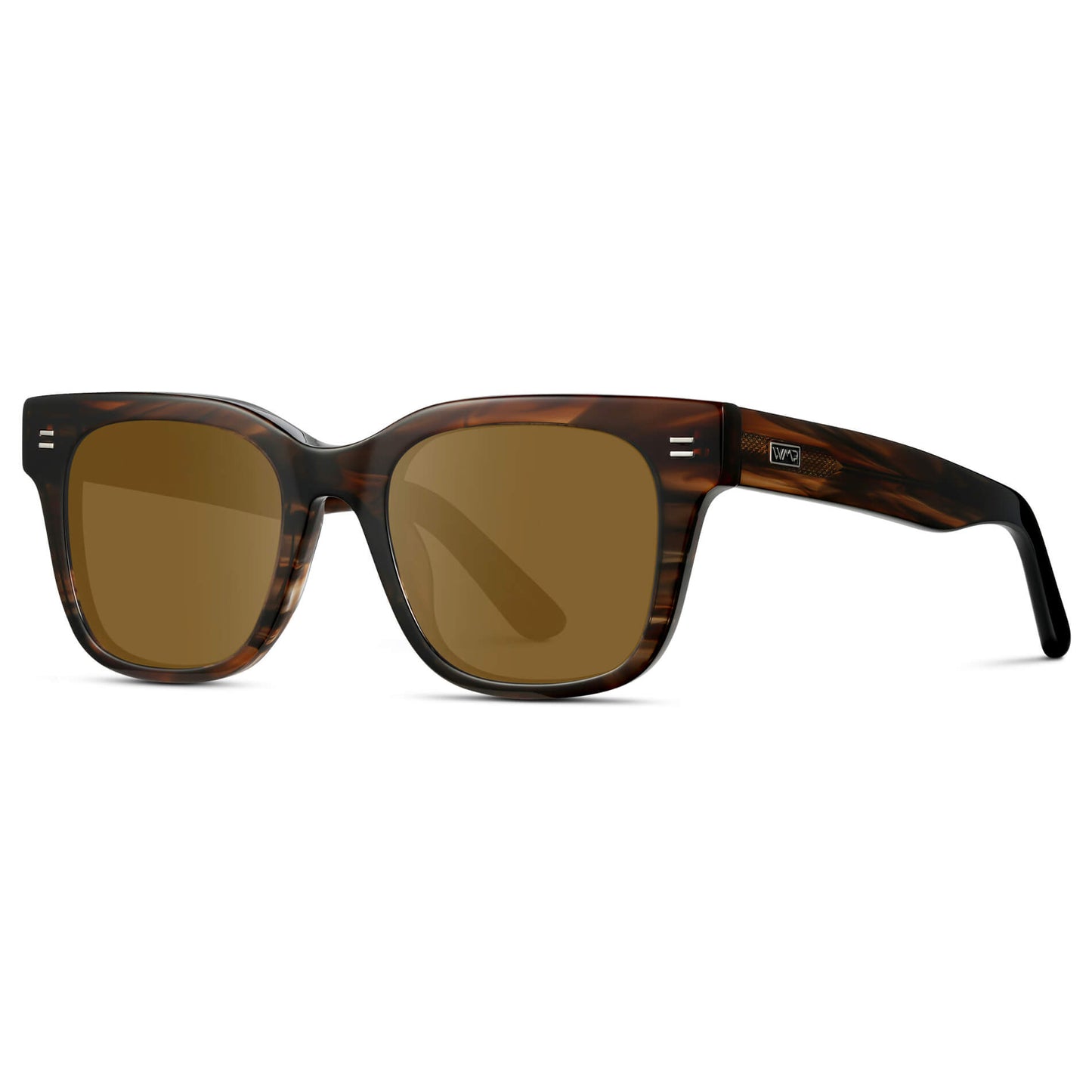 Red Oak / Amber || Square Frame Prescription Sunglasses