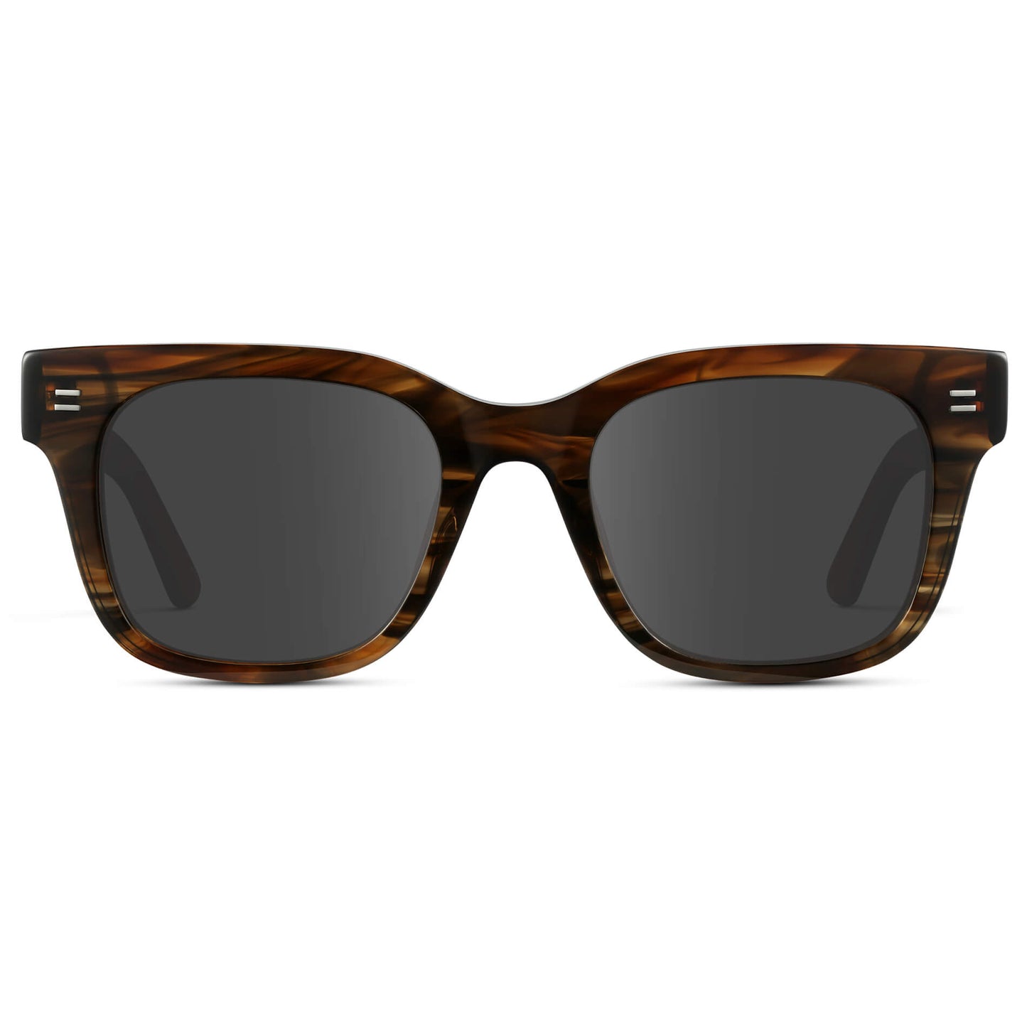 Red Oak / Grey || Square Frame Prescription Sunglasses