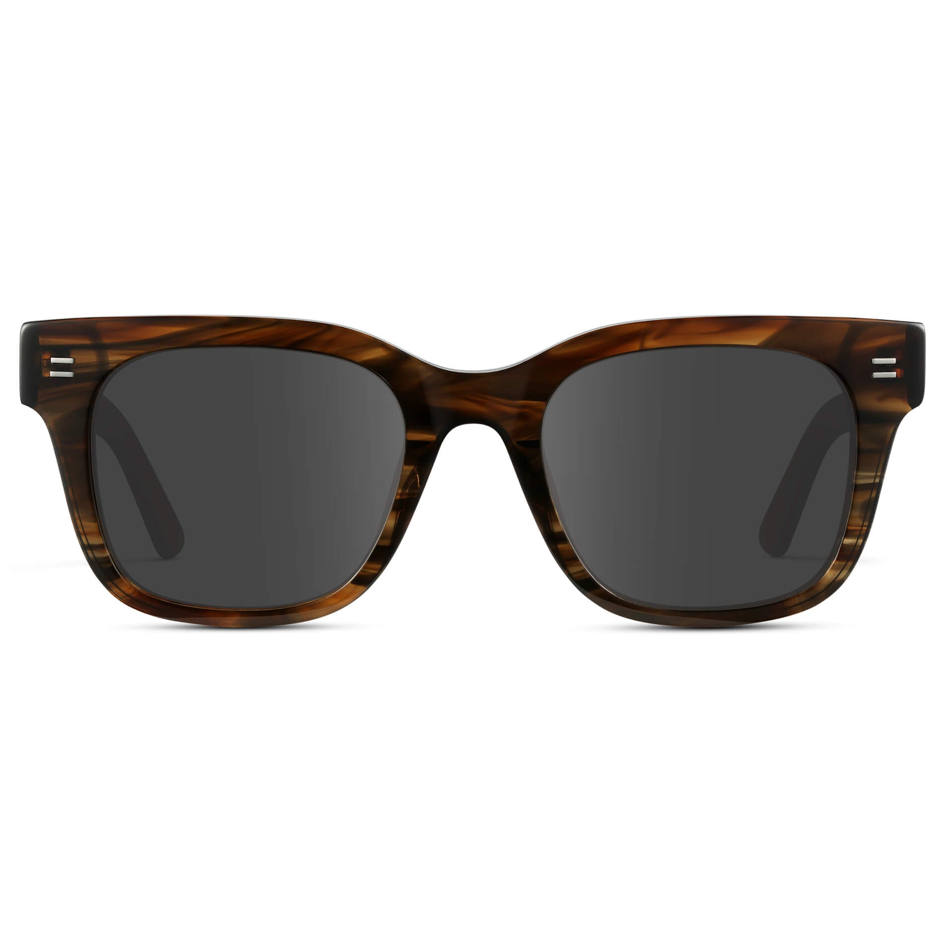 Red Oak / Grey || Square Frame Prescription Sunglasses
