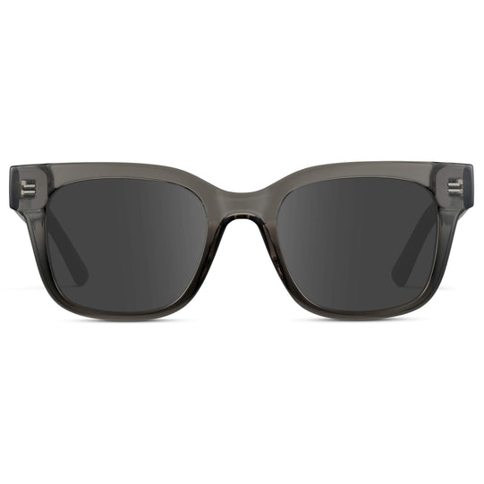 Black Ice Fade / Grey || Square Frame Prescription Sunglasses